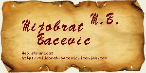 Mijobrat Bačević vizit kartica